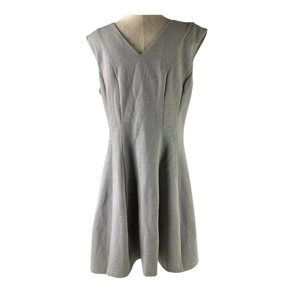 Pink Martini Modcloth Stayin Alive Dress Size L Gray Skater Fit N Flare